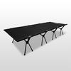 Field Sahara Wide Camping Height Compact Storage 2-Way Cot, Cot, Wide, Adjustable, Lightweight, (Black, Wide)
