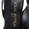 LOUIS VUITTON Heel pumps Monogram Strap sandals black canvas/leather Women Used