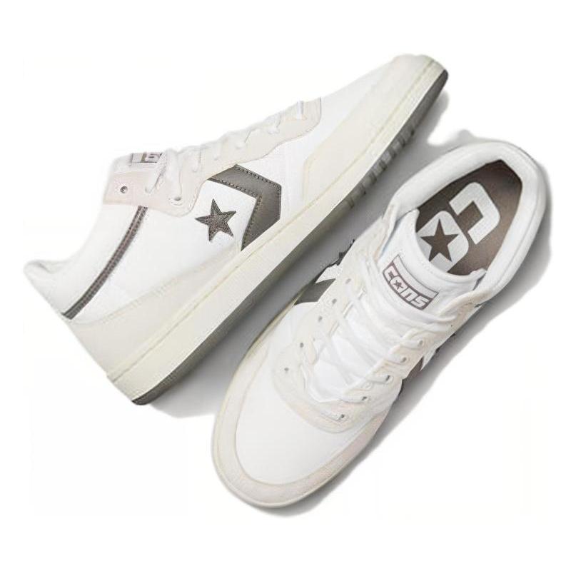 Converse Cons Fastbreak Pro Comfortable Non-Slip and Abrasion Resistant Board Shoes Unisex White Grey