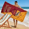 Name Custom AS Roma Logo Print Beach Towel, Large Soft Quick Dry Towel for Beach Camping Swimming