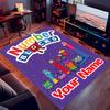 Custom personalization Numberblocks Print Area Rug - Soft, Washable Non-Slip Indoor Mat,Living Room,Home&Office Decorative Rug