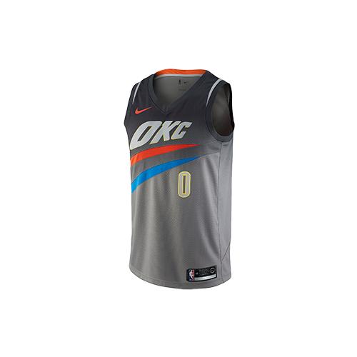 Nike Swingman Russell Westbrook City Edition Jersey Basketball Jersey Men's Dark Steel Gray 912134-040