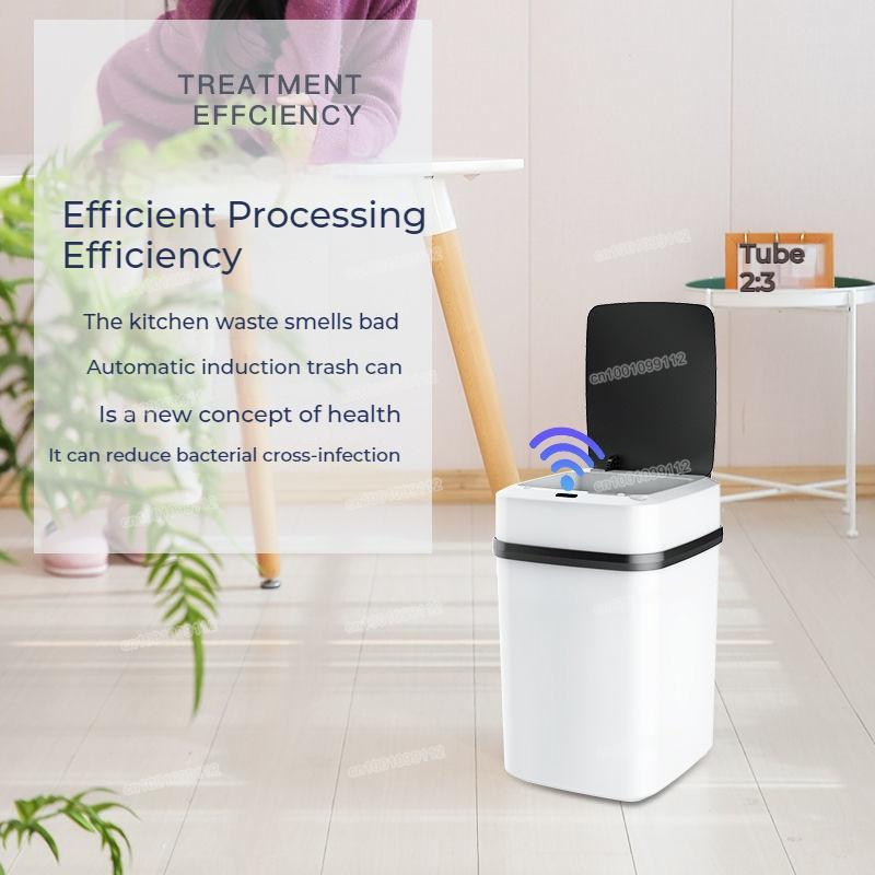 Умный мусорный бак 13/15 литров для кухни, ванной комнаты, электрический мусорный бак, автоматический датчик, умное мусорное ведро с крышкой