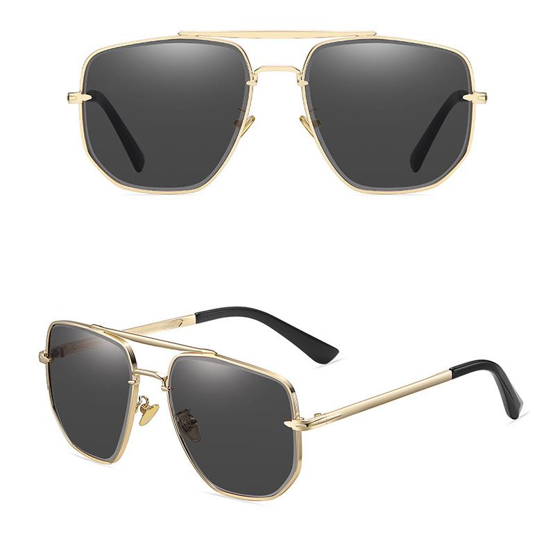 Модные мужские солнцезащитные очки Крутые очки для вождения Очки Летние Металлические Винтажные Авиаторы Панк