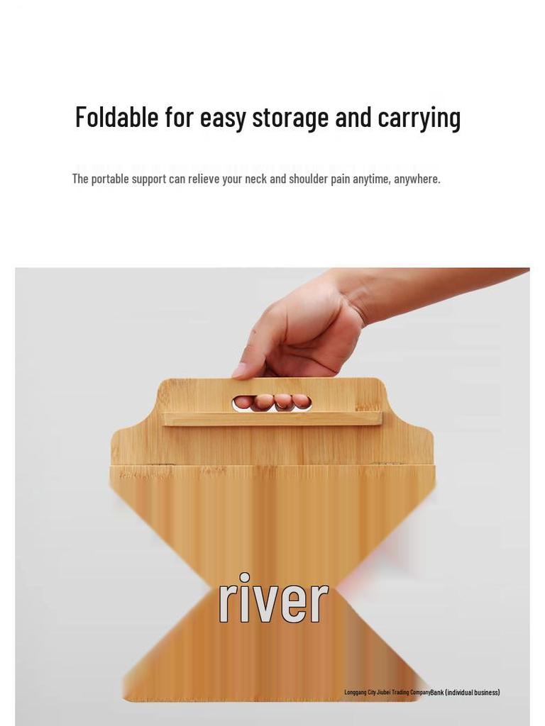 2025 Portable Solid Wood Folding Laptop & Tablet Stand with Cooling Riser