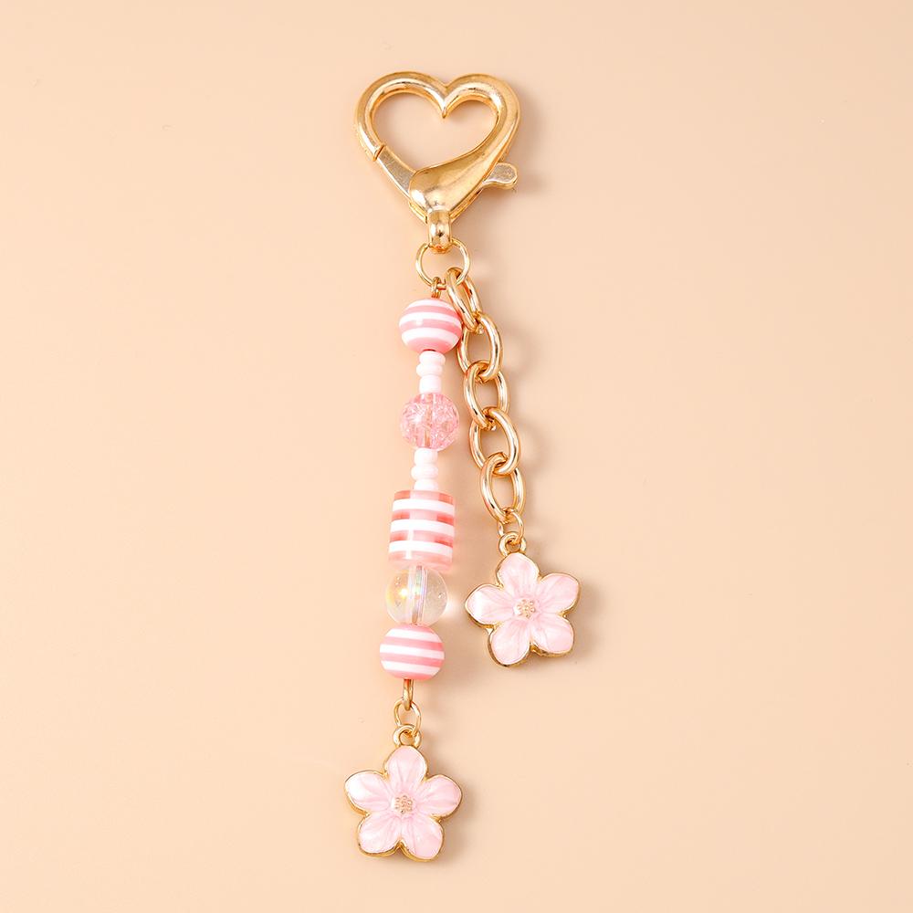 Cute Enamel Animal Cat Keychain Women Girls Flower Key Ring Pendants for Handbag Decor DIY Key Chain Jewelry Gifts