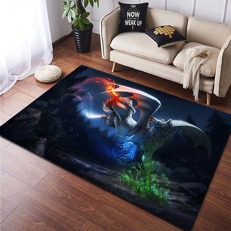 Custom Animal Carpet Wolf Pattern Home Decoration Living Room Lobby Decoration Home Decoration Accessories Wolf Splicing Carpet