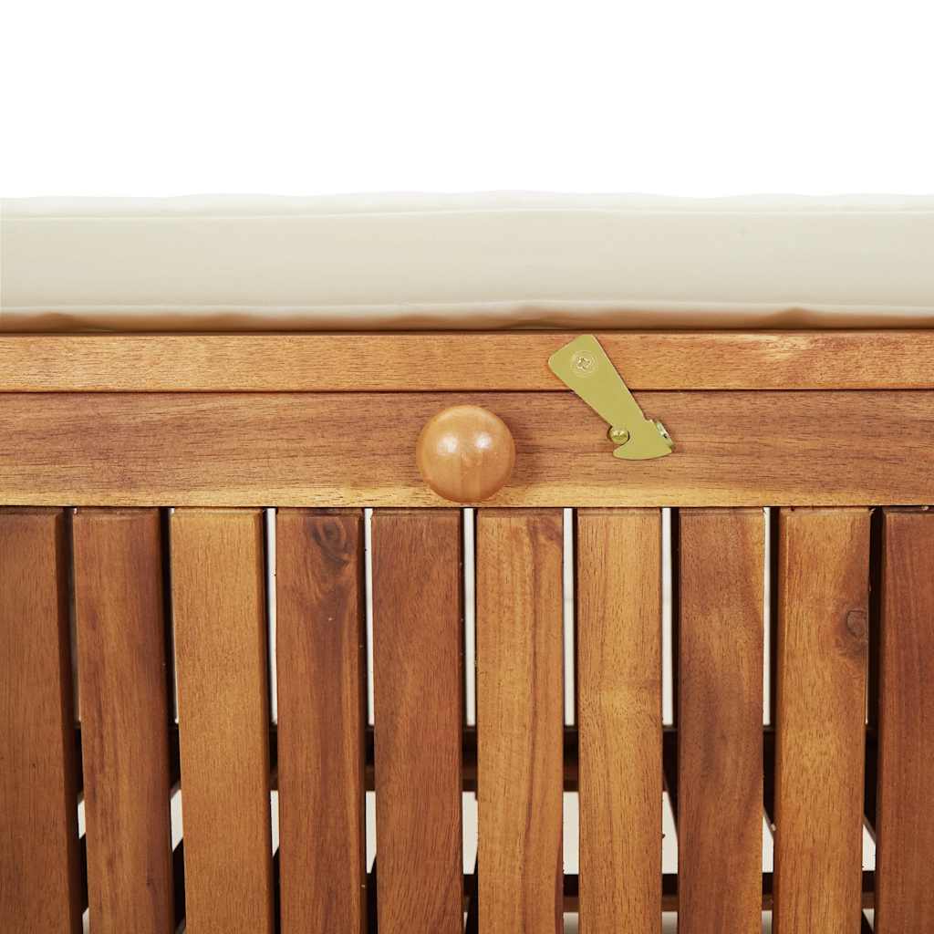 Garden Storage Bench with Cushion 91 cm Solid Acacia Wood