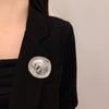 Zinc Zinc Alloy Round Slice Brooches Jewelry Accessories Big Statement Irregular Brooch Temperament   Women