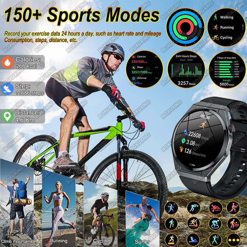 Новые ультратонкие умные часы для мужчин HD AMOLED GPS-трек NFC IP68 Водонепроницаемые 150+ видов спорта Монитор здоровья Bluetooth-звонок Умные часы для женщин