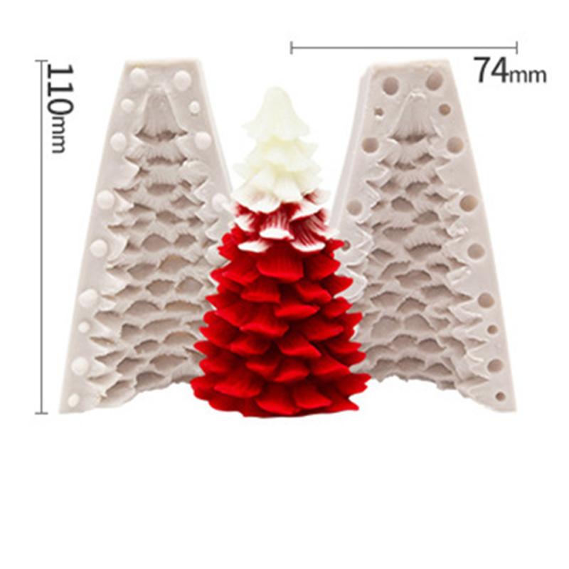 Силиконовая форма для свечей, 3D Рождественская елка, форма сосновой шишки, мыло, глина, изготовление украшений для торта своими руками