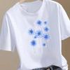 (Asian Size) sweet watercolor trend Women Fashion Print Female Clothing T Shirt Tee Top Woman Short Sleeve Graphic T-shirts