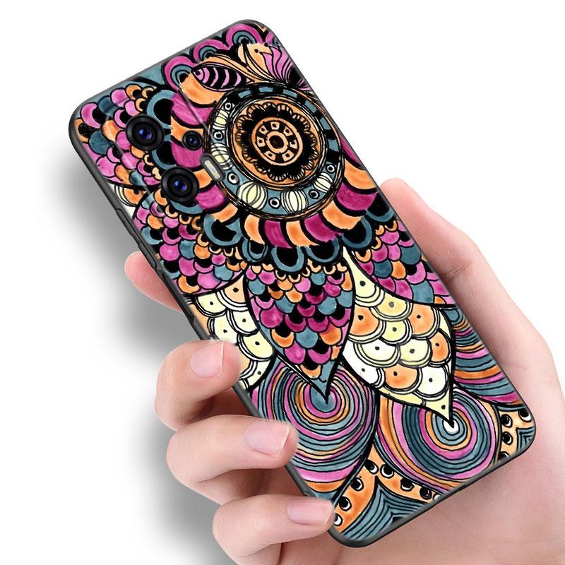 Mandala Chakra Yoga Phone Case For Xiaomi POCO F2 F3 M2 M3 M4 X3 X4 Pro NFC F4 GT 5G F1 X2 C3 C31 C40 M5S Soft TPU Black Cover