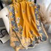 Vintage Elegant Mother Scarf Winter Travel Photo Keeping Warm Pulled Shawl Office Cold Blanket