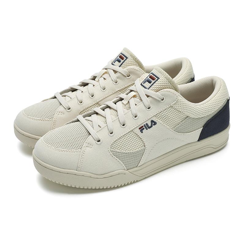 Fila Наклонный бросок Облачные парусиновые туфли Мода Классика Универсальные Повседневные Простые Удобные Дышащие Легкие Низкие Мужские кроссовки Бежевый F12M522313FAP