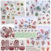 Women Beauty Santa Claus Snowflakes Decals Nail Art Stickers Water Transfer  Decoration Stickers