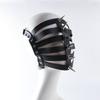 Маска Готик Панк с Шипами из ПУ Кожи Половина Лица Пустая Маска Косплей Животное Хэллоуин Взрослый Игра Маскарадная Вечеринка