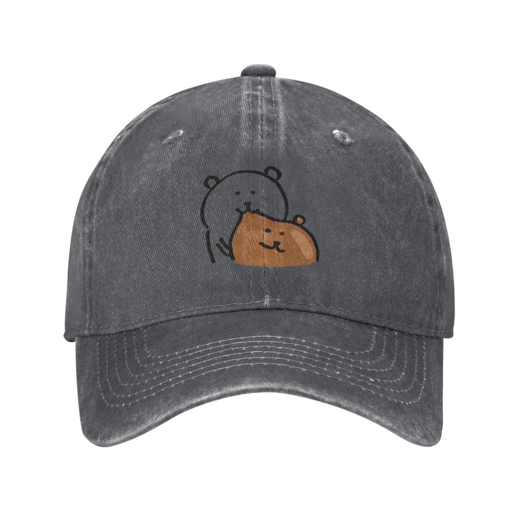 Washed Baseball Cap Joke Bear   Summer Trucker Hat For Unisex Unisex   Cotton  Classic Kpop Rock Sun Snapback Cap