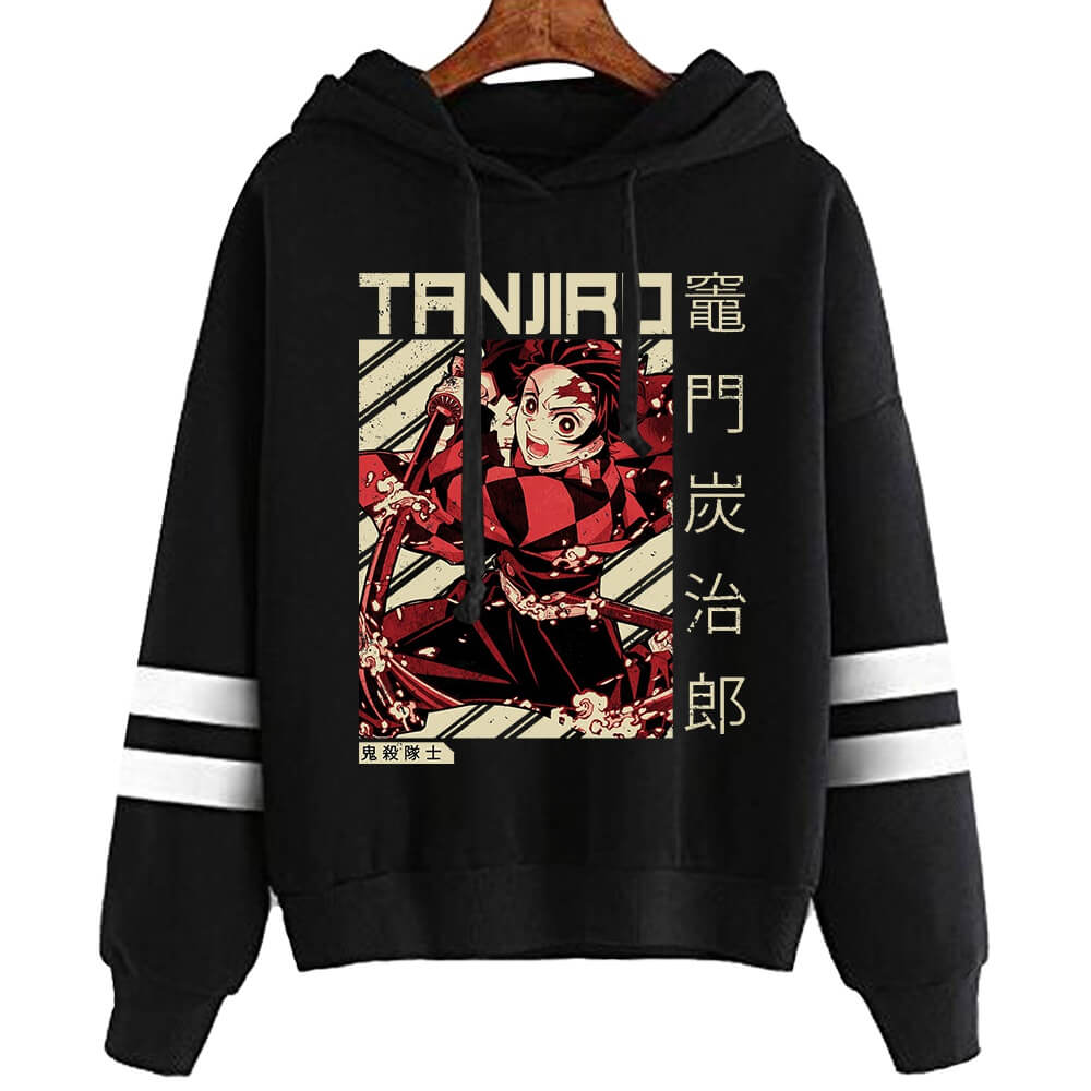 Anime Demon Slayer Hoodie Kamado Tanjirou Kamado Nezuko Printed Hoodies Hooded Sweatshirts Tops Pullovers