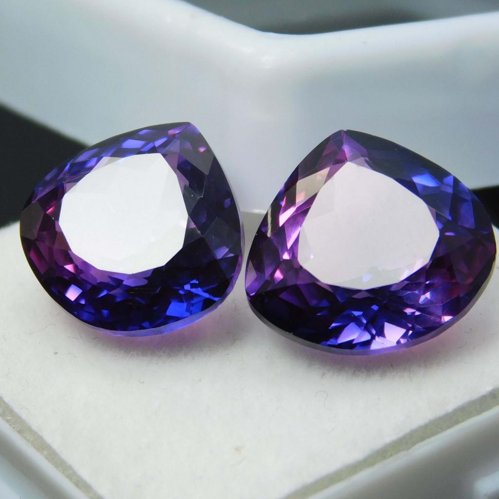 Purple Tanzanite 15 Ct Pear Cut Extremely Rare Natural Loose Gemstone