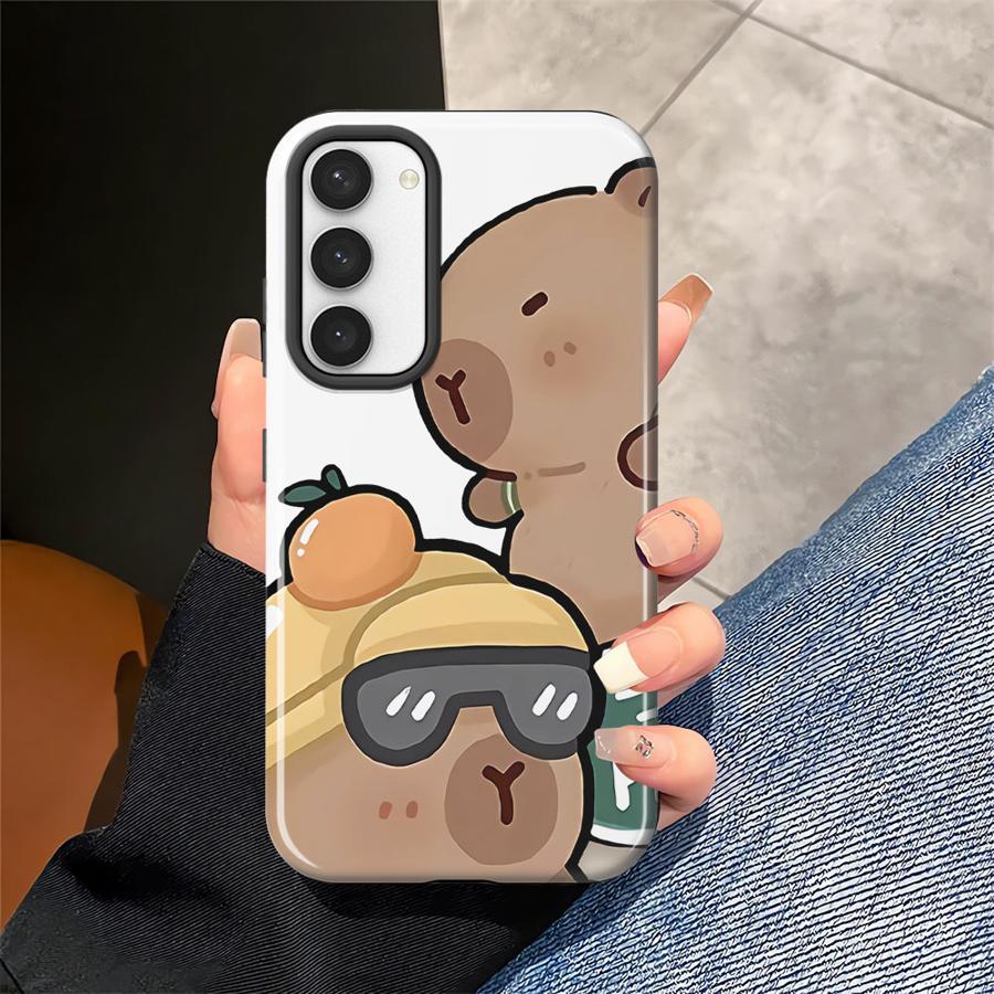 Чехол для телефона Samsung Galaxy S25 S23Ultra S24 Ultra A36 S25Ultra A56 A16 S23 A26 S20 FE Мягкая крышка Capa Капибара Милый