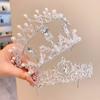 Little Girl Birthday Decoration Hairpin Baby Headband Crown Headdress Children'S Princess Crystal Pearl Crown Hair Jewelry