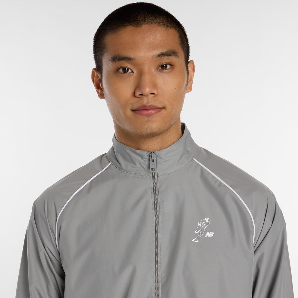 New Balance Shohei Ohtani Training Woven Jacket Sports Training Top and YST Size L Men's (MJ61P3WG), Windbreaker, Bottoms, (Slate Gray),