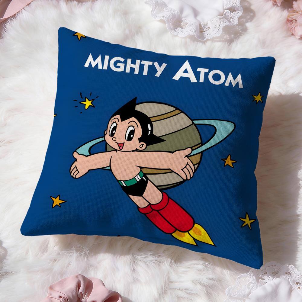 Классический аниме-подушка Astro Boy Премиум-комфорт Двусторонняя наволочка - Дизайн "Два в одном" для любой комнаты и салона автомобиля