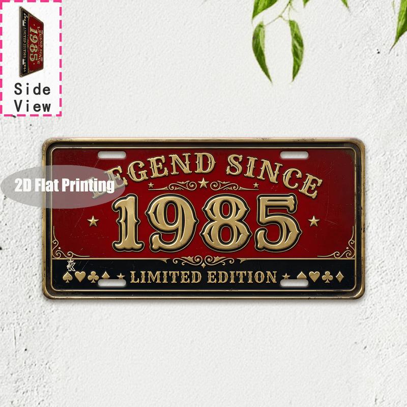 Vintage City Year Landscape Print Metal License Plate Sign Retro D Flat Printed Tin Plaque Wall Decor for Home Bar