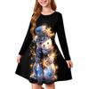 Girls' Princess Dress - Long Sleeve A-Line T-Shirt Dress Christmas Day