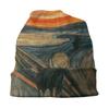 The Scream By Edvard Munch Beanie Bonnet Knitting Hats Women Unisex Famous Oil Painting Winter Warm Skullies Beanies Cap for Ski