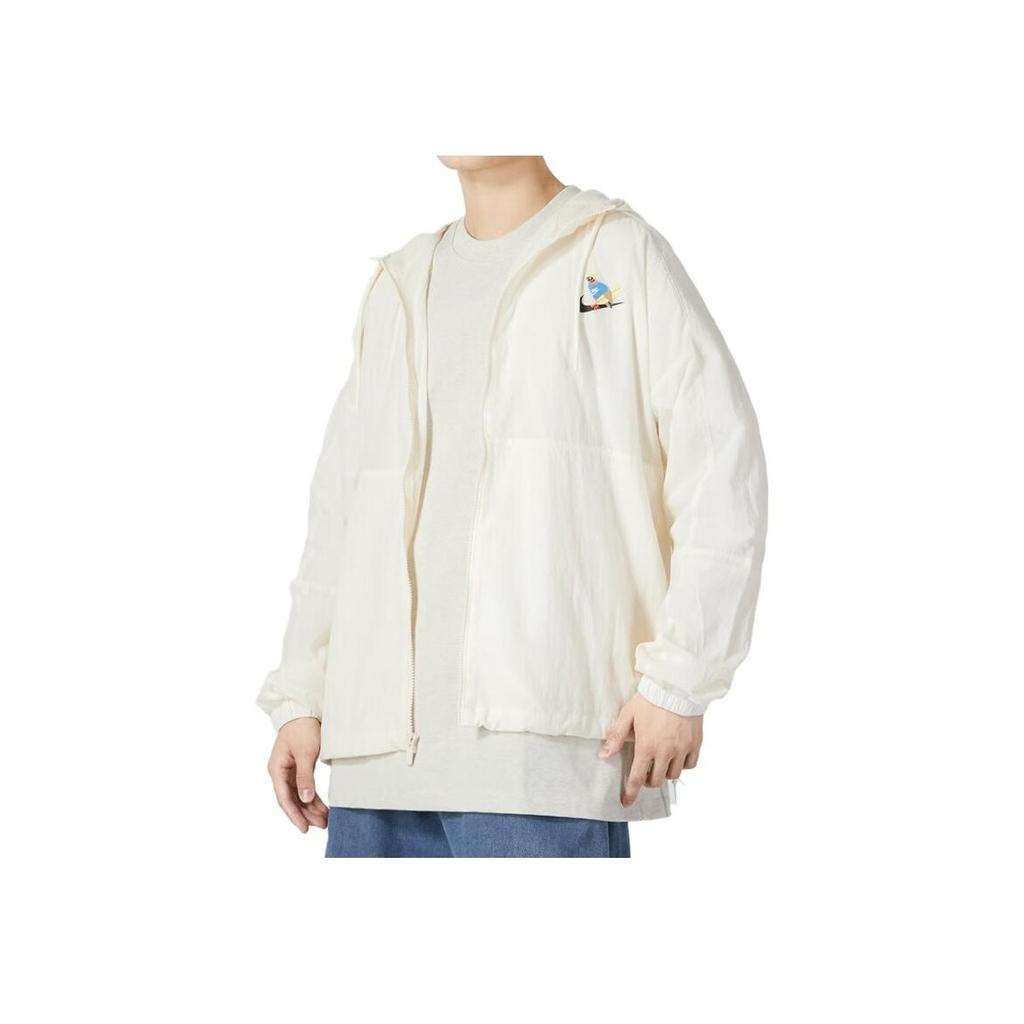 Nike Повседневная свободная спортивная куртка с логотипом и принтом, мужские топы белого цвета FQ6999-110