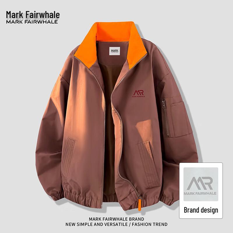 Mark Fairwhale Мужская классическая куртка с color-block и воротником-стойкой
