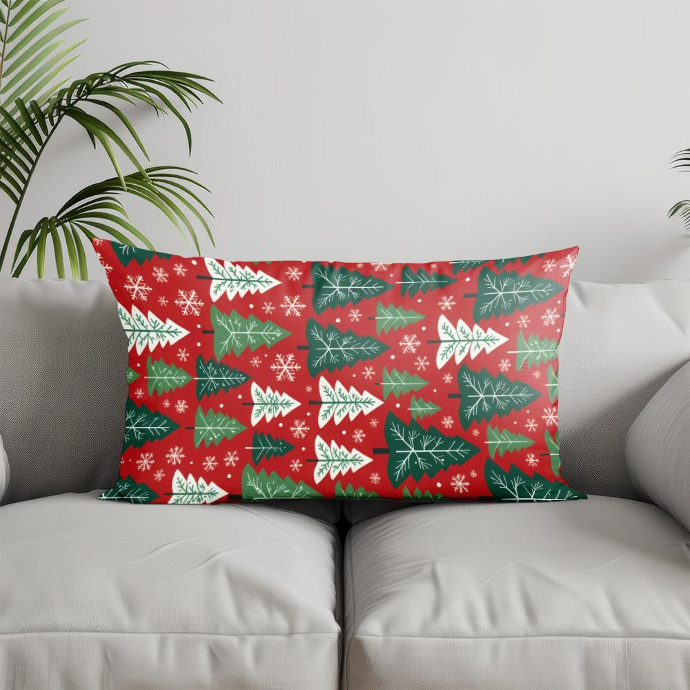 Декор для дома Веселая красная подушка с горошком Подходит для дивана, спальни, автомобиля Наволочка Подушка Прямоугольная подушка для спины