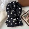 Dot Pattern Knitted Scarf Korean Style Polka Dot Scarf Fashion Women's Scarf  Winter
