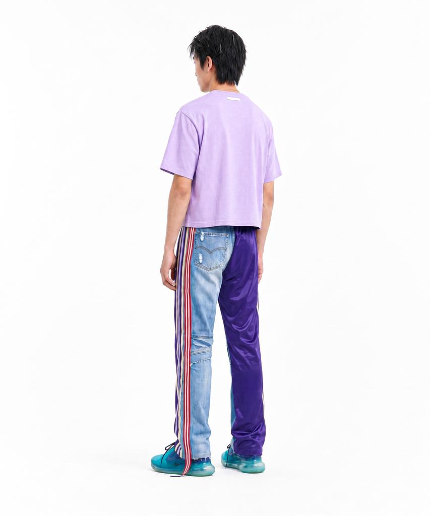 C WEAR BY THE GENIUS Мужская укороченная футболка Светло-фиолетовая