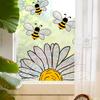 1pc Colorful Sunflower Bees Window Stickers Set Vinyl Wall Decals Static Glass Decor Stickers for Nursery Home Office Decoration