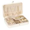 LANDICI Jewelry Box, PU Leather Jewelry Case, Portable Jewelry Storage Box with Compartments, Ring Storage, Jewelry Box Organizer, Necklace, Earrings,