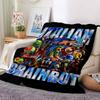1Pc Italian Brainrot Party Flannel Blanket, Soft And Comfortable, Casual Warm, Camping Travel, Christmas, Halloween Xmas Gift L159