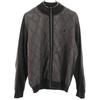 LANVIN SPORT Вязаная куртка с ромбовидным узором 42 Угольно-серый Мужская Б/у