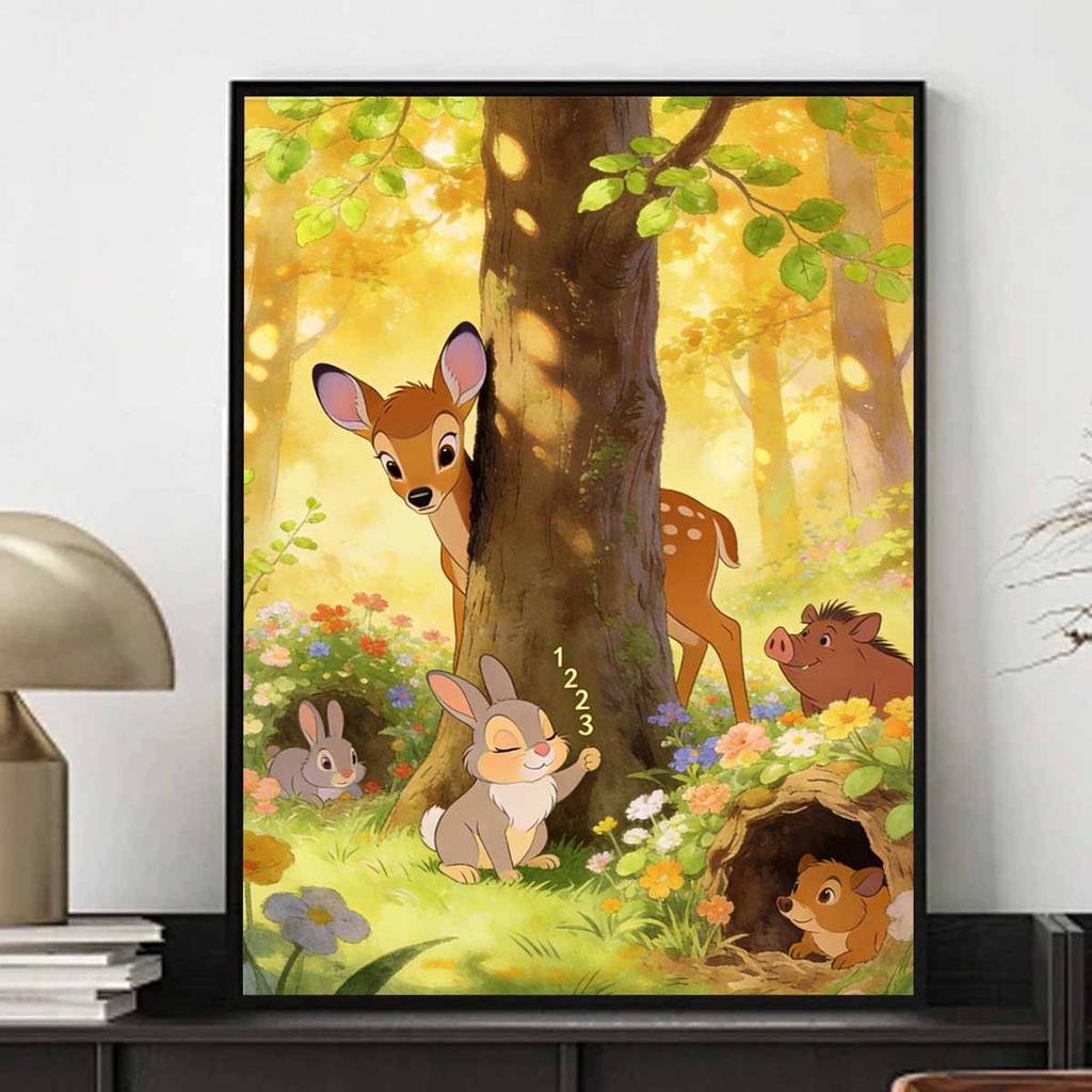 Disney Bambi and friends forest scenery diamond painting mosaic art kit 5D handmade diy gift home decoration