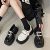 Женская весенняя новая кожаная обувь на липучке в стиле ретро, универсальная обувь на платформе, маленькие кожаные туфли в британском стиле