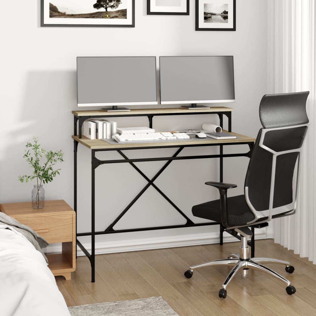 Vidaxl Biurko, Dąb Sonoma, 100X50X90 Cm