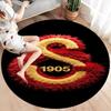 Круглый ковер Galatasaray S, Ковер для гостиной, спальни, дивана, игровой комнаты, Декор, Нескользящий коврик для пола