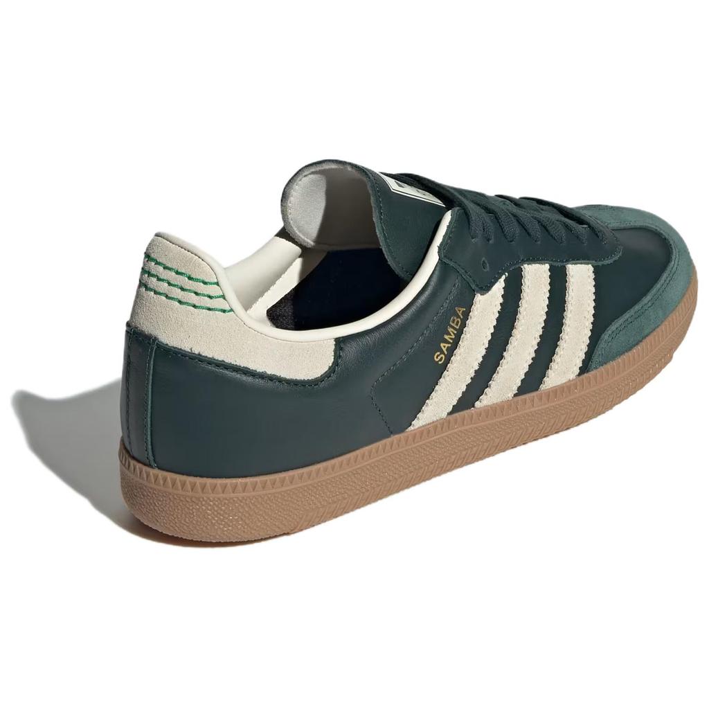 adidas Мужские кроссовки Samba OG Shadow Green Cream White с золотисто-металлическим эффектом ID1483