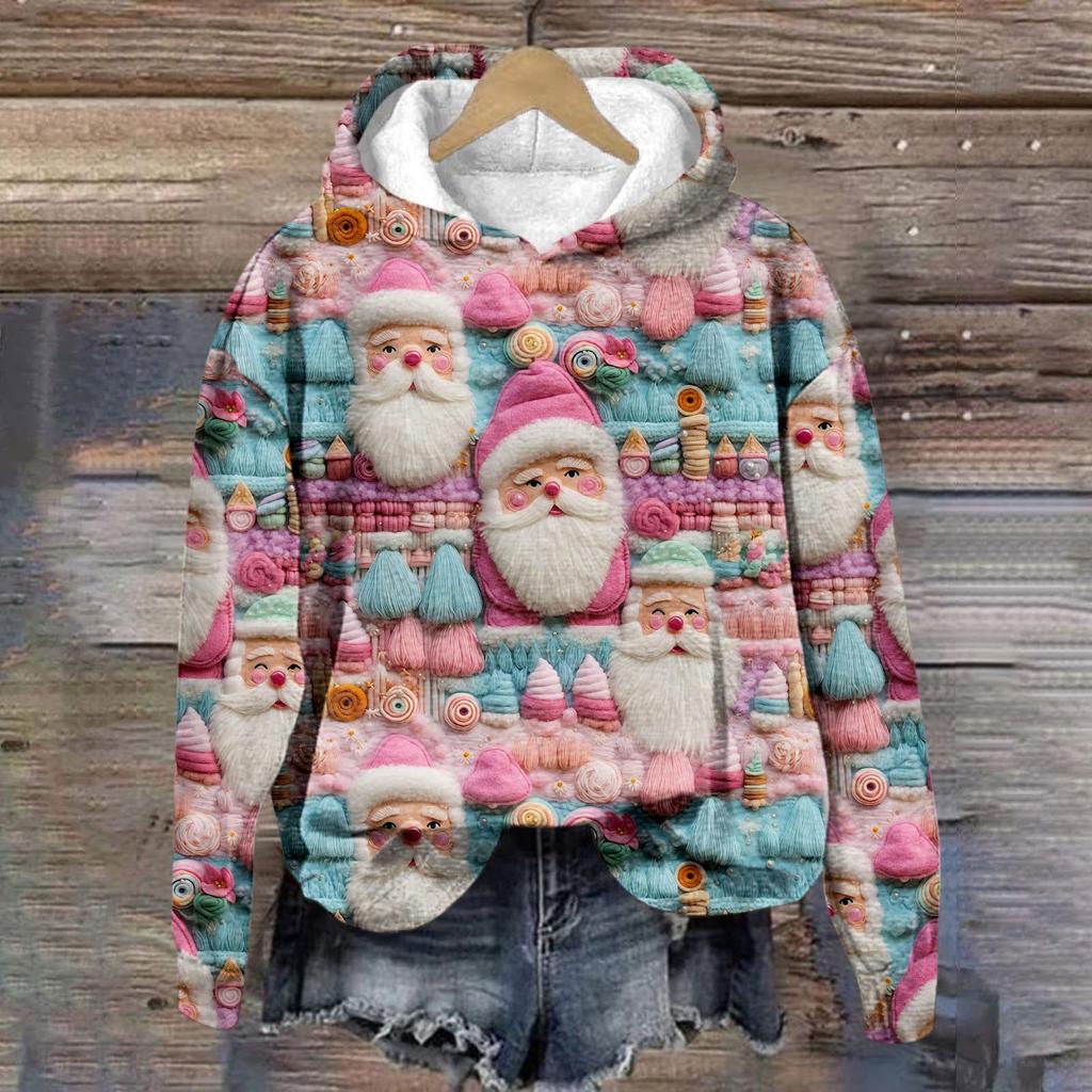 Мужское плюшевое теплое пальто с принтом, флисовый свитер, повседневное пальто, свитер с карманами, осенне-зимнее пальто