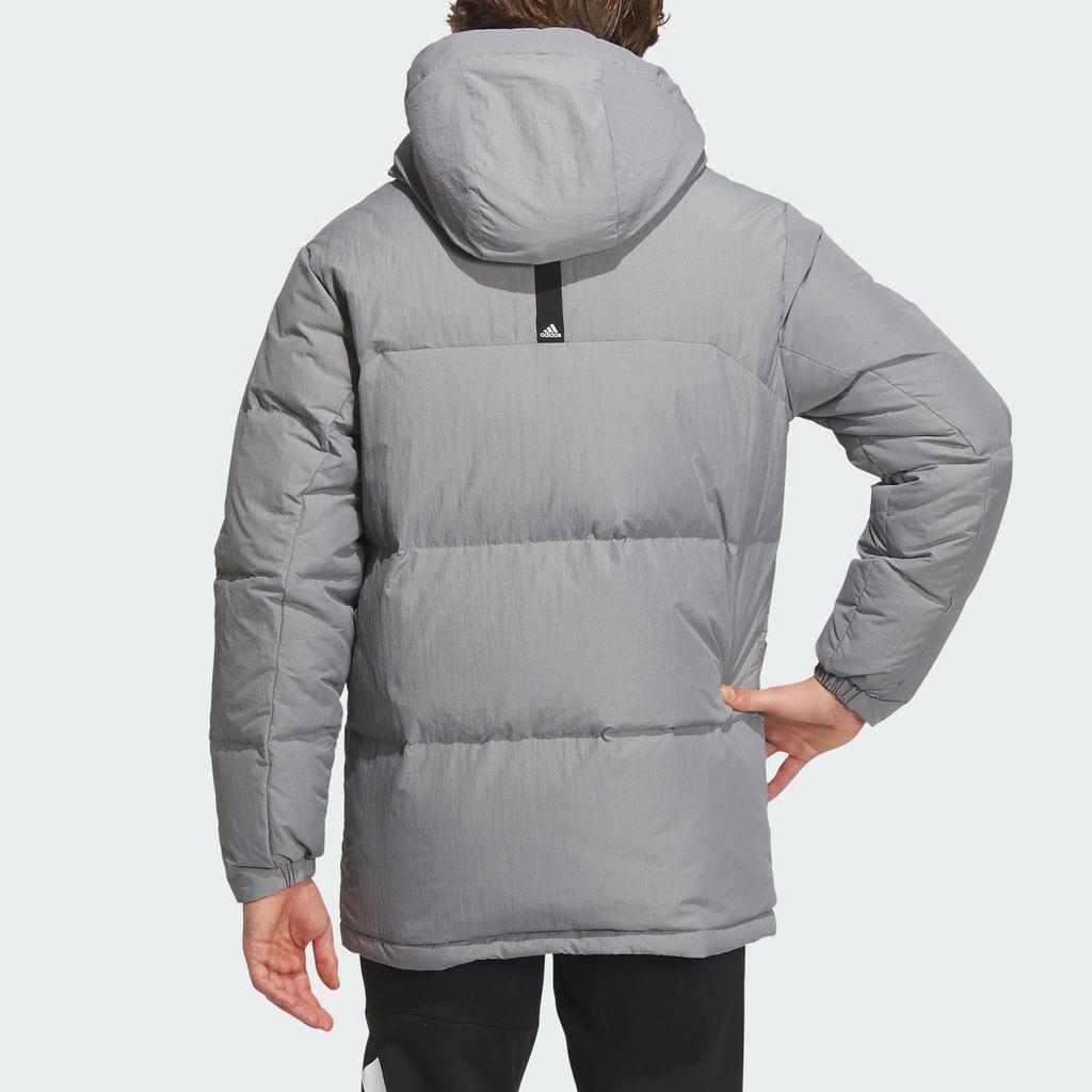 Adidas 600 Fill Letter Print Sports Casual Hooded Down Jacket Men Jacket Gray IL8924