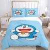 Doraemon'S Joyful Adventure Print 3Pcs Bedding Setduvet Cover With 2 Bedropillowcase Home Birthday Gift