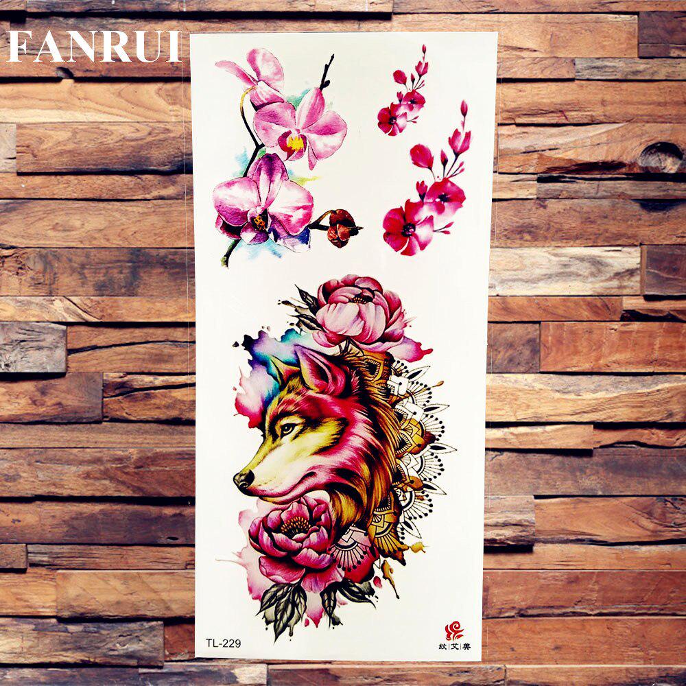 3D Scorpion Temporary Tattoos Realistic Fake Dreamcatcher Wolf Fox Owl Tatoos Sticker For Women Men