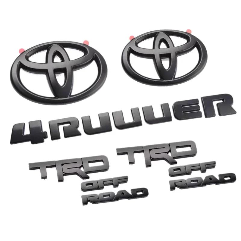 Накладка ABS на логотип автомобиля Подходит для Toyota 2014-2024 4runner TRD внедорожник передняя решетка багажник крыло наклейка аксессуары